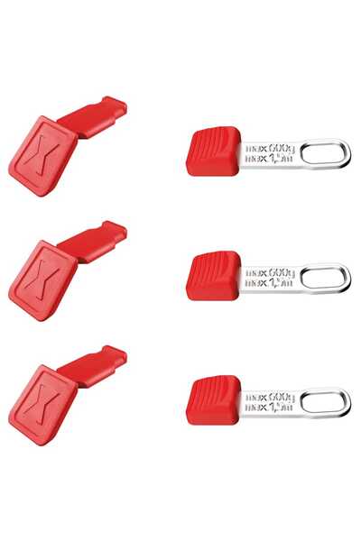 Knipex 00 63 06 TCR, Κλιπς TetheredTool + Κλιπς ColorCode κόκκινο, 3 τεμάχια ...