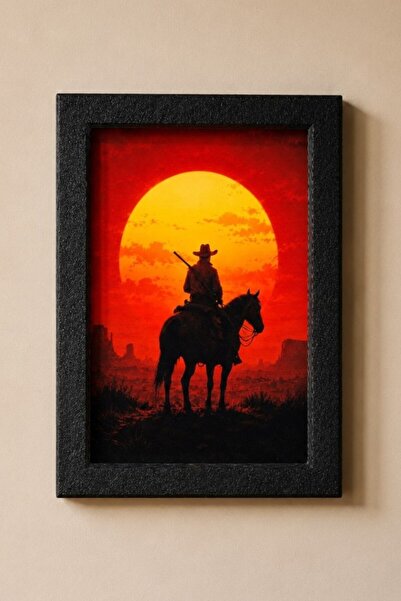 Hunga Red Dead Redemption - Çevçeveli Oyun Posteri - Duvar Dekoru