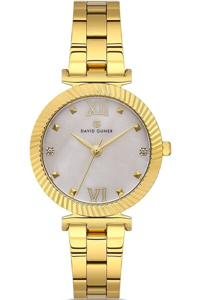 DAVID GUNER Dg-8412La-B1 Functions Active Calendar 3 Atm Water Resistant Gold...