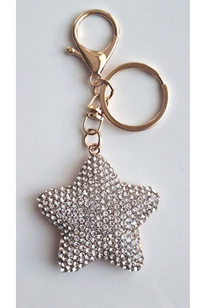 Svc Aksesuar Gift Zircon Stone Star Keychain Bag Ornament 11 cm