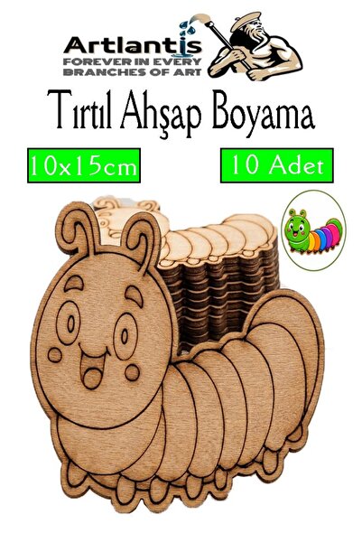 Artlantis Ahşap Boyama Böcekler 1 Adet 10x15cm Boyama Böcek Figürleri Etkinli...
