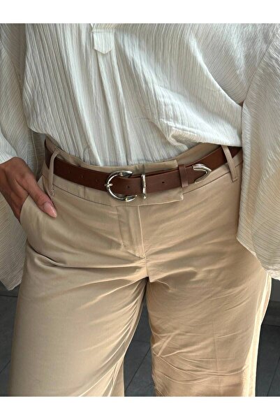 LİA KEMER Learn Round Buckle Model Jacket Belt Dress Belt Trouser Belt