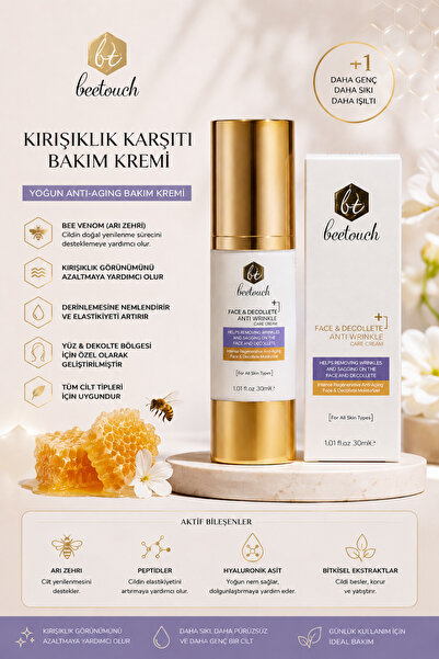 BeeTouch Kırışıklık Karşıtı Sıkılaştırıcı Bakım Kremi 30 ml Hyaluronik Asit,A...