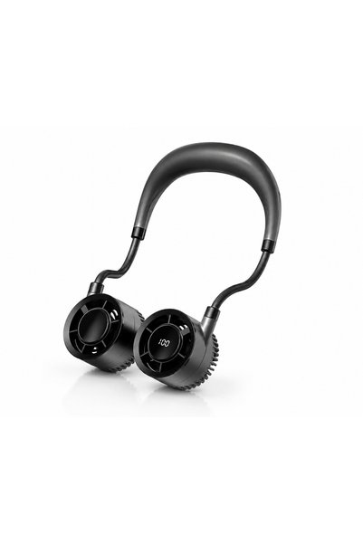 OEM Ventilator Portabil de Gat F916 USB-C Reincarcabil cu Afisaj Digital, 4 Viteze, Racire 360°, Hands Free