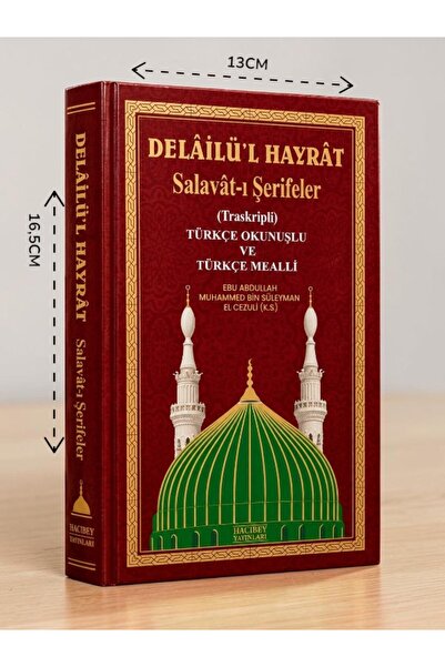 Hacıbey Yayınları Delailül Hayrat iri Yazılı Açıklamalı Türkçe okunuşlu Salav...