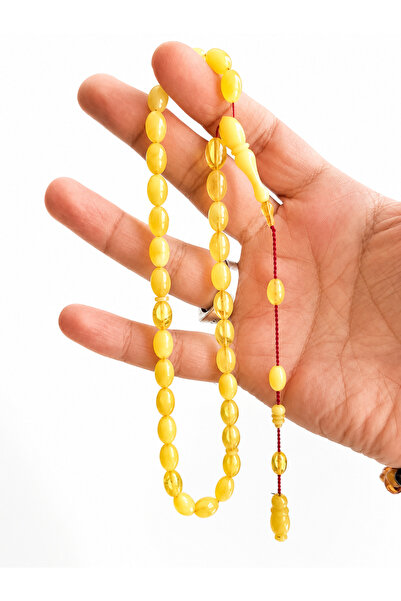 Budakoğulları Mühr-ü Kadim Antika Piyano Kapağı Tesbih 10.5x7 mm Tombul Beyzi...
