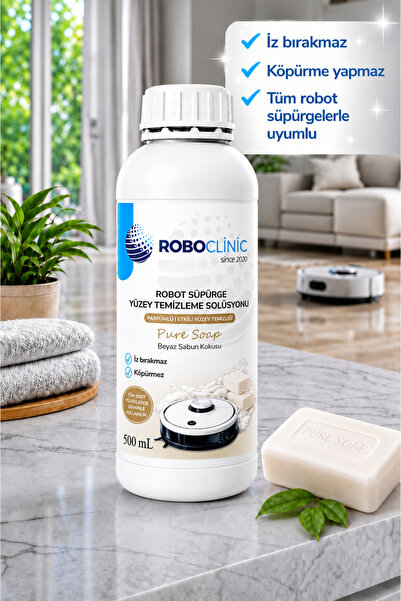 Roboclinic Roborock Robot Süpürge İle Uyumlu Deterjan, Solüsyon ( BEYAZ SABUN...