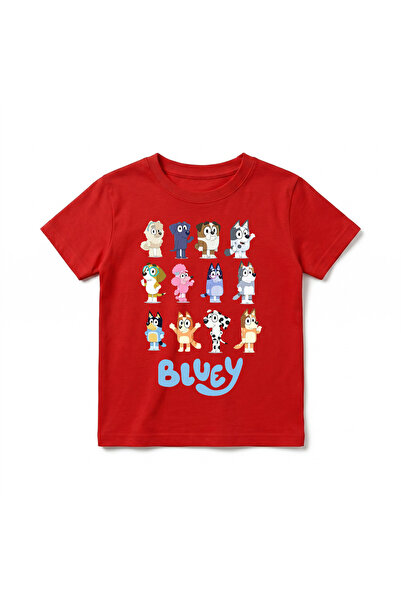 URBANTRENDSTORE Bluey Štampano Premium okrugla kragna Pamuk lu majica kratkih...