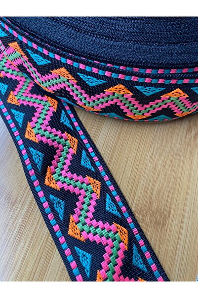 Lorin hobi Ethnic Patterned Decorative Ribbon Width: 4 cm Length: 1 Meter