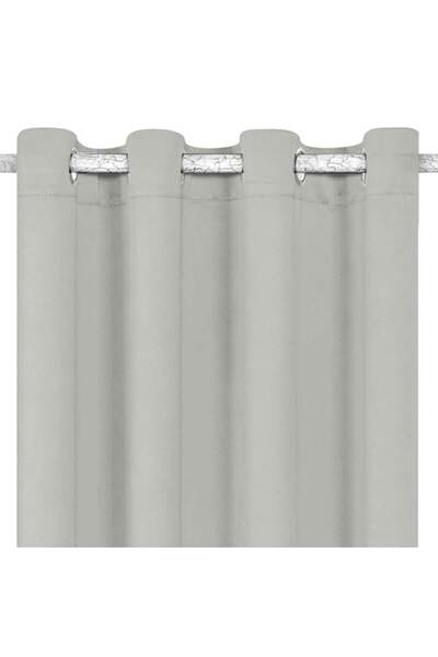 OEM Draperie decorativă pentru geam, Bej, 140 x 260, Cu inele, Semi-opac, Sim...