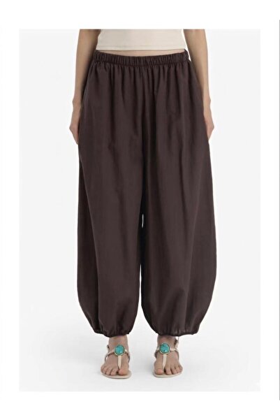 EnModa Barrel Fit Pocketed Elastic Waist Shalwar Trousers