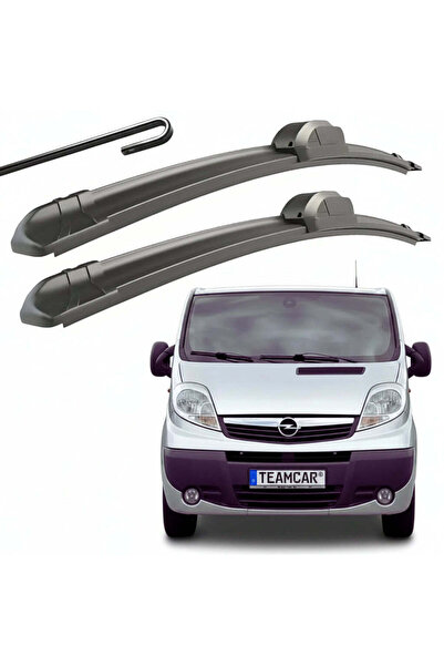 TEAMCAR Set of 2 Flat Windshield Wipers Dedicated for Opel Vivaro A (2001-201...