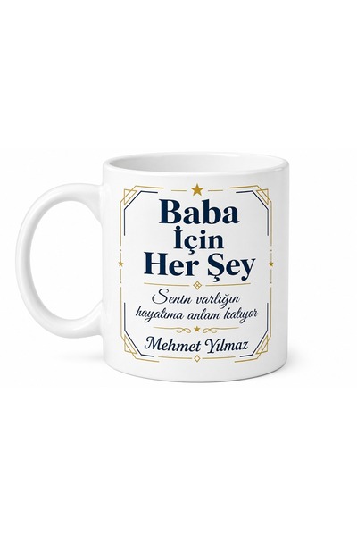 Tupya Gift For Dad, Everything Written Mug Cup Father's Day Special Gift Porc...