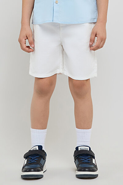 R&B Solid Shorts with Button Closure