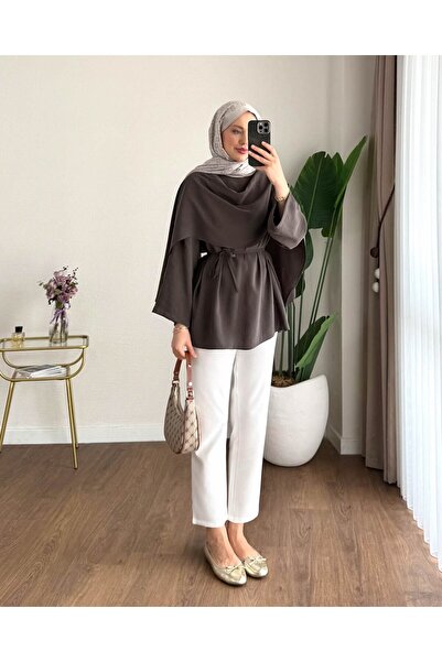 by nursel çiçek Women's Trend Premium Cape Collar Tunic