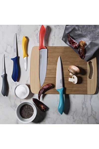 TRAMONTINA 5-Piece Knife Set with Comfortable Multi-Colored Handles and Stain...