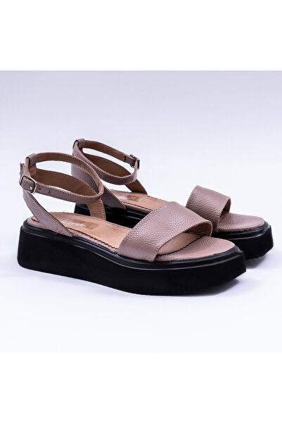 VAGAM Women's Sandals Made of Natural Leather Pale Pink