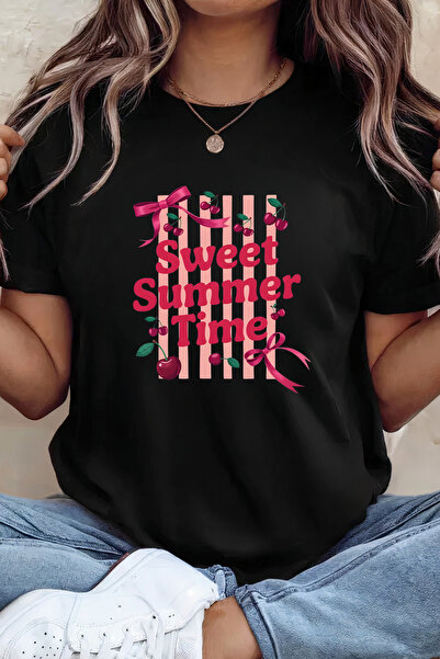 Sarah's Boutique Women's T-shirt – 100% cotton – Cherry Summer