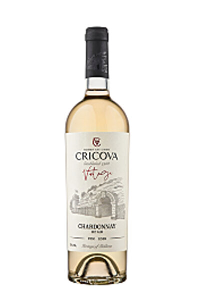 Cricova Vin alb Chardonnay Vintage Dry, 0.75l