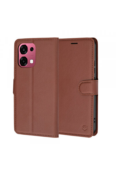 Techsuit Case for Oppo A6 Pro 5G / A6 Pro 4G, Techsuit, Leather Folio, Brown