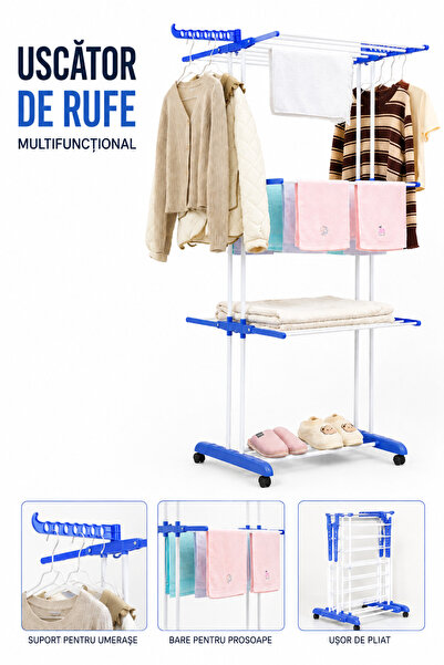 OEM HomeRoy – 3-Tier Metal Clothes Dryer 175.5×75×52 cm