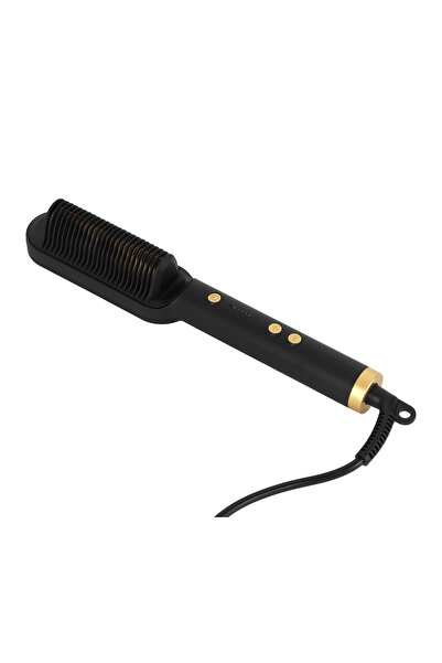 KRYPTON Hair Straightener Brush – Fast Heat PTC Technology, 5 Temp Settings, ...
