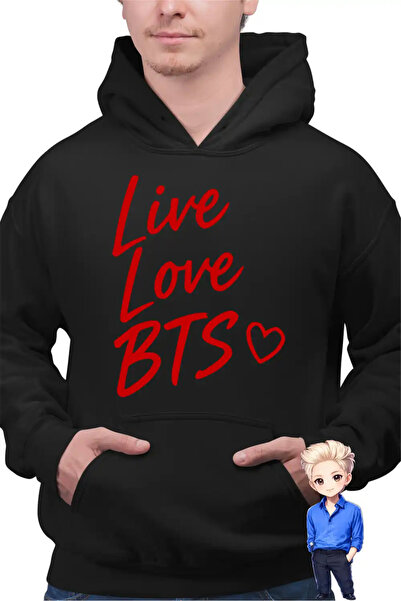 OEM Men's Hoodie Live Love BTS Bangtan K-Pop