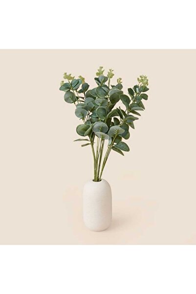 Evidea Deco Okaliptus 4'lü Dal Çiçek - Yeşil - 48 cm