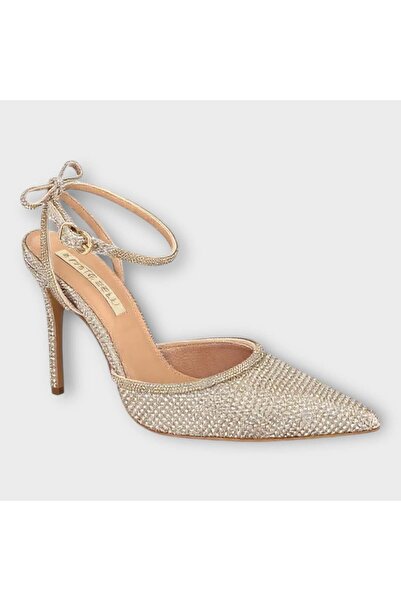 Hayati Arman Women's Stone Cord Detailed Armor Fabric Pointed Toe Heeled Shoe...