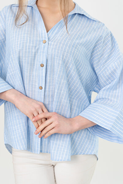 Jodtique Women's Striped Oversized Shirt