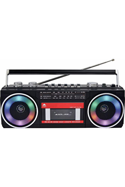 FLAGEN RGB Led Işıklı Müzik Seti Kasetçalar FM Radyo USB TF Kart Girişli MP3 ...