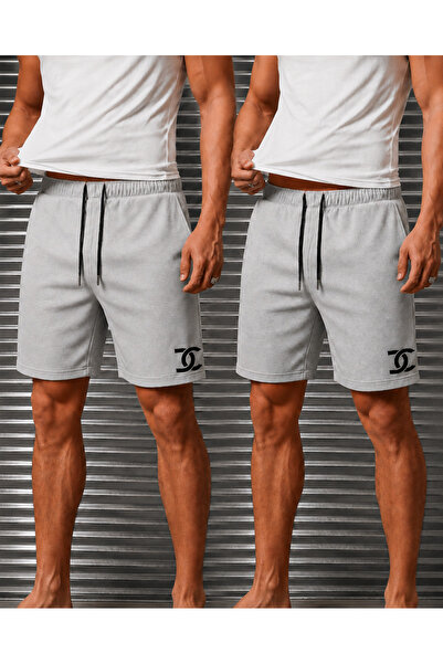 De Carte Dc Printed 2-Pack Relaxed Summer Comfortable Fit Casual Shorts & Ber...