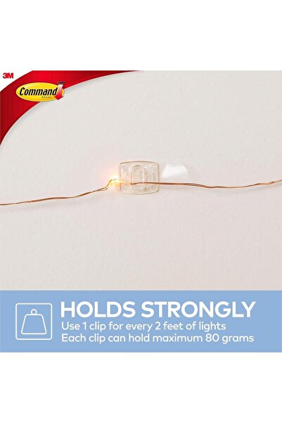 COMMAND 17026CLR Decoration Clips for Christmas and Fairy Light - Clear