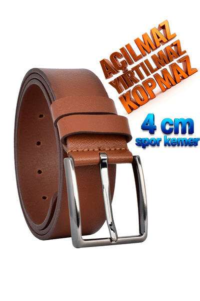 GoDeri 100% Genuine Leather, 4 cm Single Layer, Non-Opening, Non-Tearing, Tan...