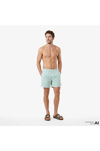 Tommy Hilfiger Essentials Erkek Yeşil Deniz Şortu