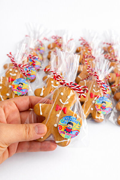 İLGİN HOME 15 Adet Kurabiye Adam Gingerbread Zencefilli Kurabiye Yılbaşı Kura...