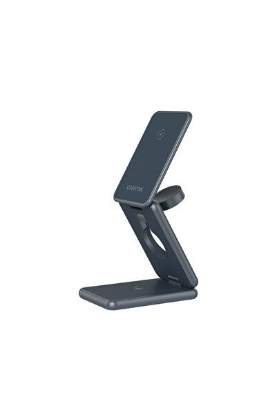 CANYON Încărcător wireless pliabil OnCharge 309, 15W, 3 în 1, Metal, Negru