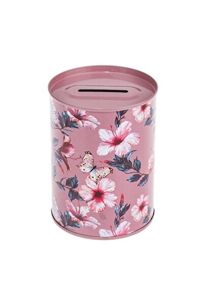OEM Metal Piggy Bank for Children, Floral Pattern, Pink, Money Saving and Dec...