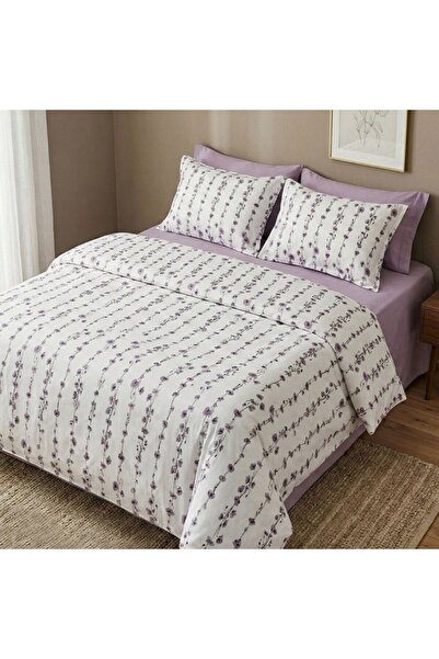Pucioasa Set cearceafuri 4 piese 240x270 cm din bumbac 100% satinat, Floricel...