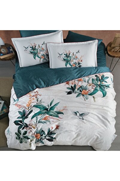 LAROMANO Lenjerie pat de lux premium satin, La Romano, Nadia Tapestry cu frun...