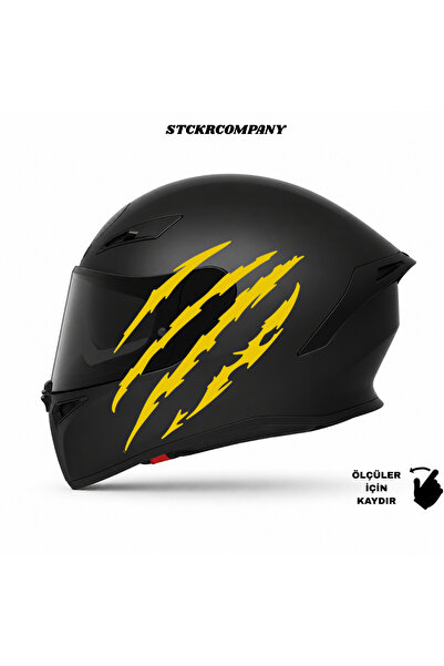 STCKRCO Pençe Kask Sticker – Motor Kaskı İçin Premium Pençe Sticker - Motor S...