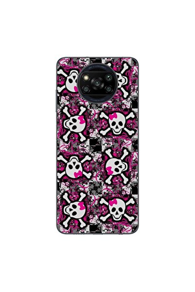 OEM Калъф, съвместим с Xiaomi Poco X3 Pro, силиконов гел TPU, с шарка на скел...