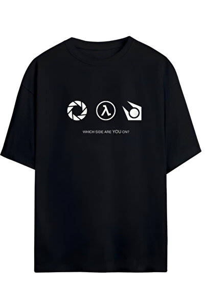 Grafftee Clothing Σύμβολα Half Life " Στην οποια πλευρά είσαι? " Γραπτό εμπρι...