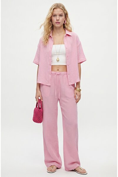 Ritnice Cămașă și pantaloni din muselină 100% bumbac pentru femei Hudson, set...