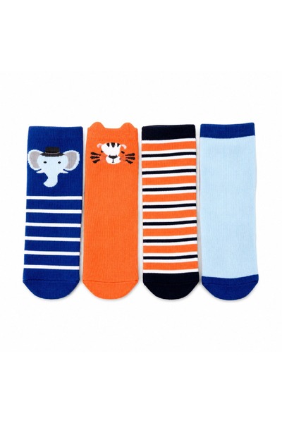 Warehouse Baby Knee High Socks - 4 Pairs Assorted Graphic and Color