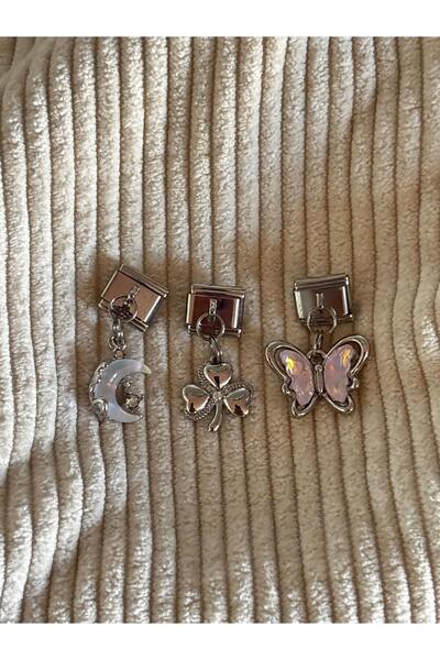 bijoux uniques سحر إيطالي متعدد الاستخدامات من الصلب بتصميم أيونكا وفراشة