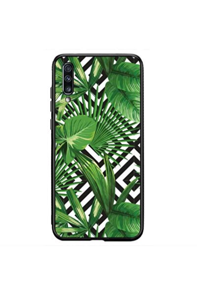 Other Samsung A70 Green Laves arrow Black Glossy Θήκη