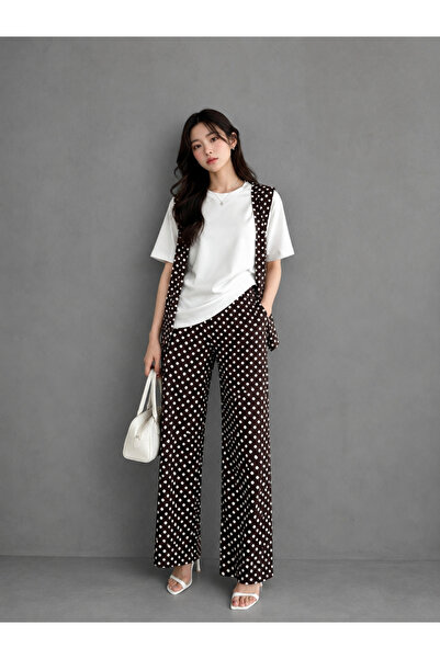 Velista Women's Scarf Polka Dot Patterned Set