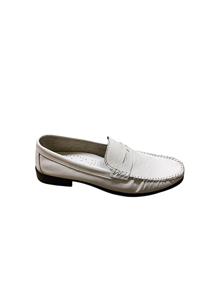 İrfan Yavuz Men's Short Thick Heeled Genuine Leather Ballerina Shoes