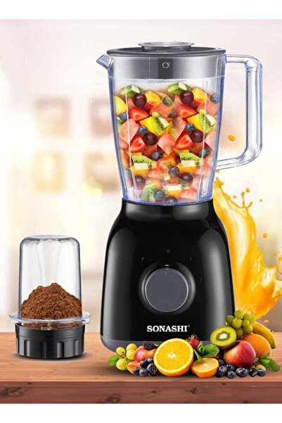 sonashi 2 In 1 Blender & Smoothie Maker | 1.8L Unbreakable Jar | 2 Speed & Pu...